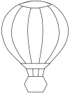 hot air balloon colouring pages