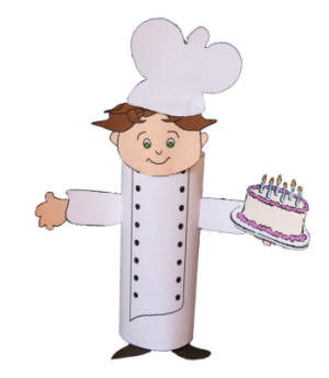 baker or chef toilet paper roll craft
