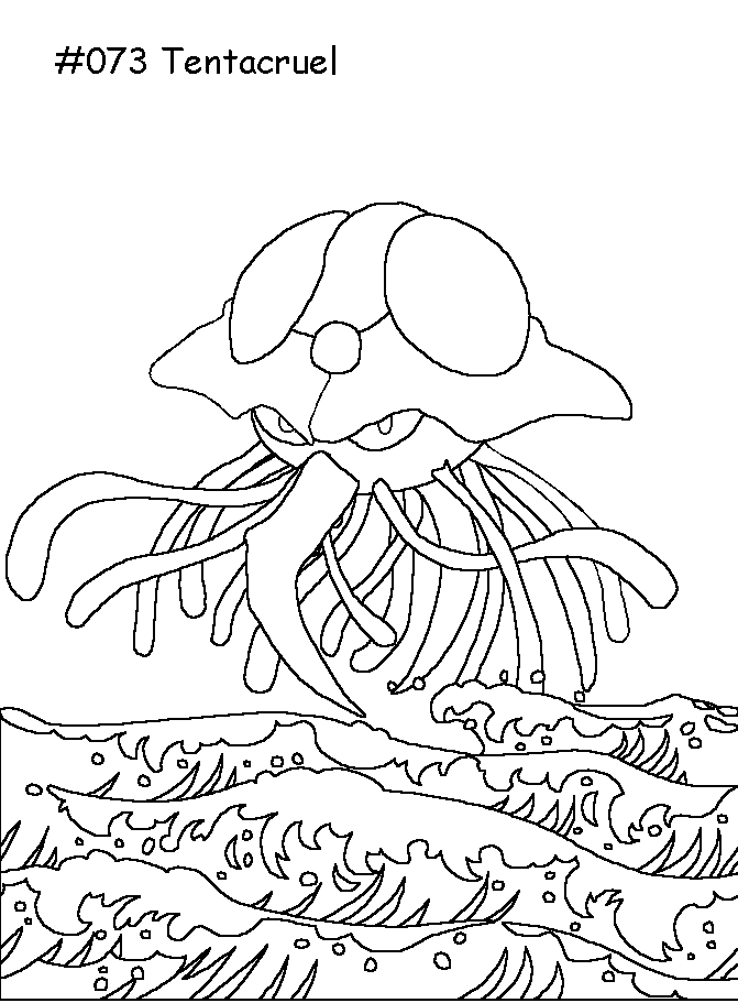 10 Tentacruel Pokémon Coloring Pages for Creative Kids