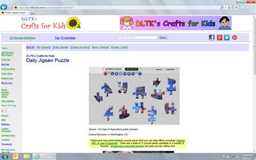 DLTK's Playtonium Jigsaw Puzzles