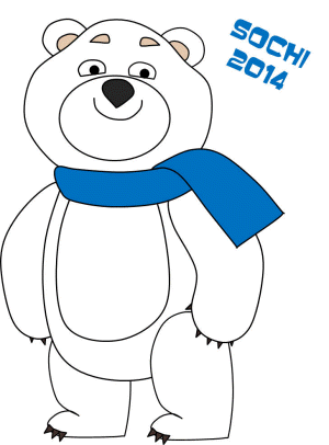 sochi mascot coloring pages