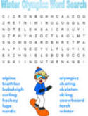 winter sports word search puzzles