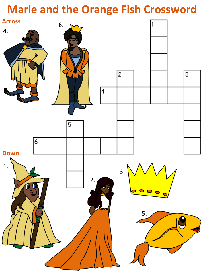Marie and the Orange Fish Crossword Puzzles