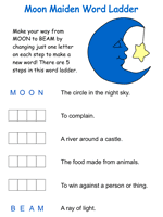 The Moon Maiden Word Ladder Puzzles