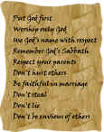 Parchment Ten Commandments