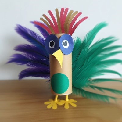 Sarimanok cardboard tube craft