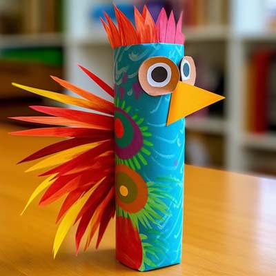 Sarimanok cardboard tube craft