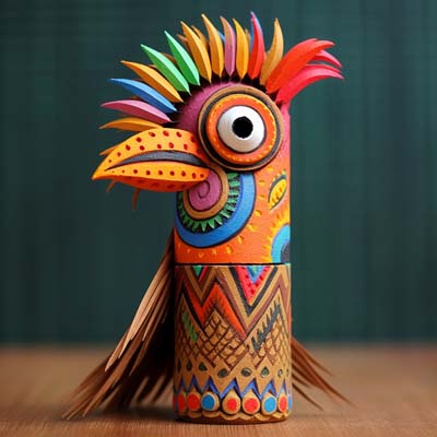 complicated Sarimanok cardboard tube craft