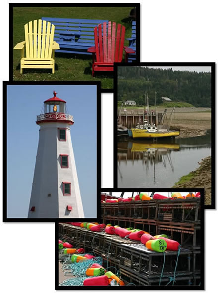 Maritimes travel collage.