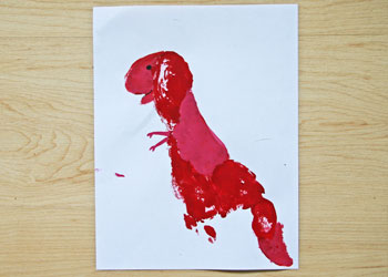 handprint tyrannosaurus rex craft