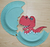baby dinosaur paper plate craft