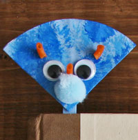 triceratops popsicle stick bookmark