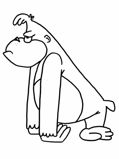 ape coloring page