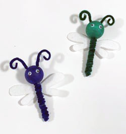 pipe cleaner dragonfly craft