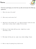 art worksheet