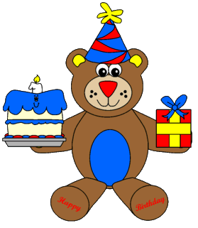 birthday bear paper craft