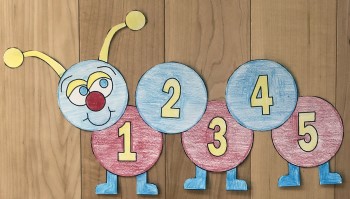 Counting caterpillar paper craft