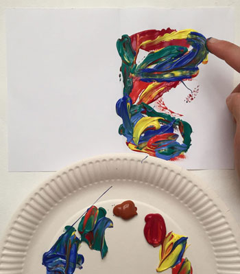 fingerpaint butterfly craft