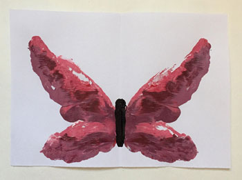 fingerpaint butterfly craft