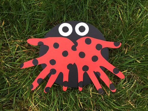 Handprint Ladybug Paper Craft