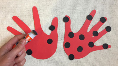Handprint Ladybug Paper Craft