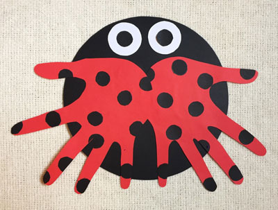 Handprint Ladybug Paper Craft