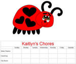 insect chore chart