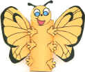 Butterflies and Caterpillars crafts and coloring page