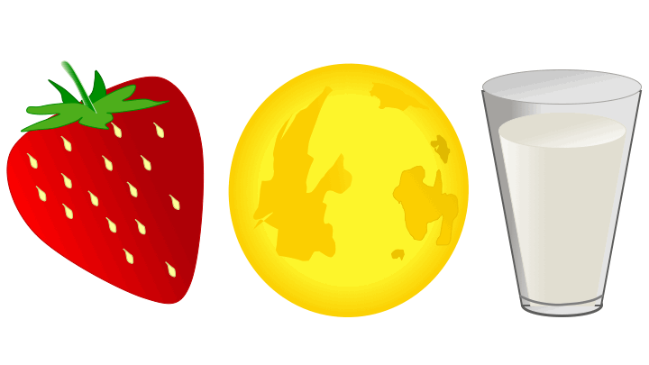 strawberry moon milk emojis