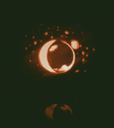 moon pumpkin carving pattern
