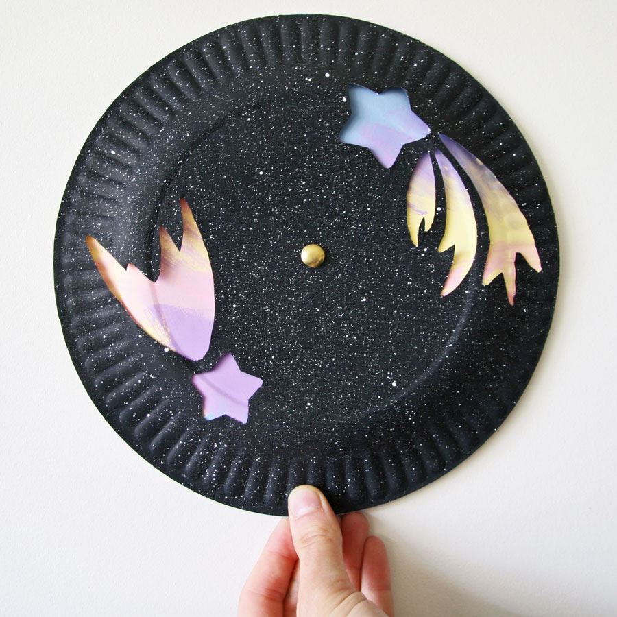 paper plate shooting star craft