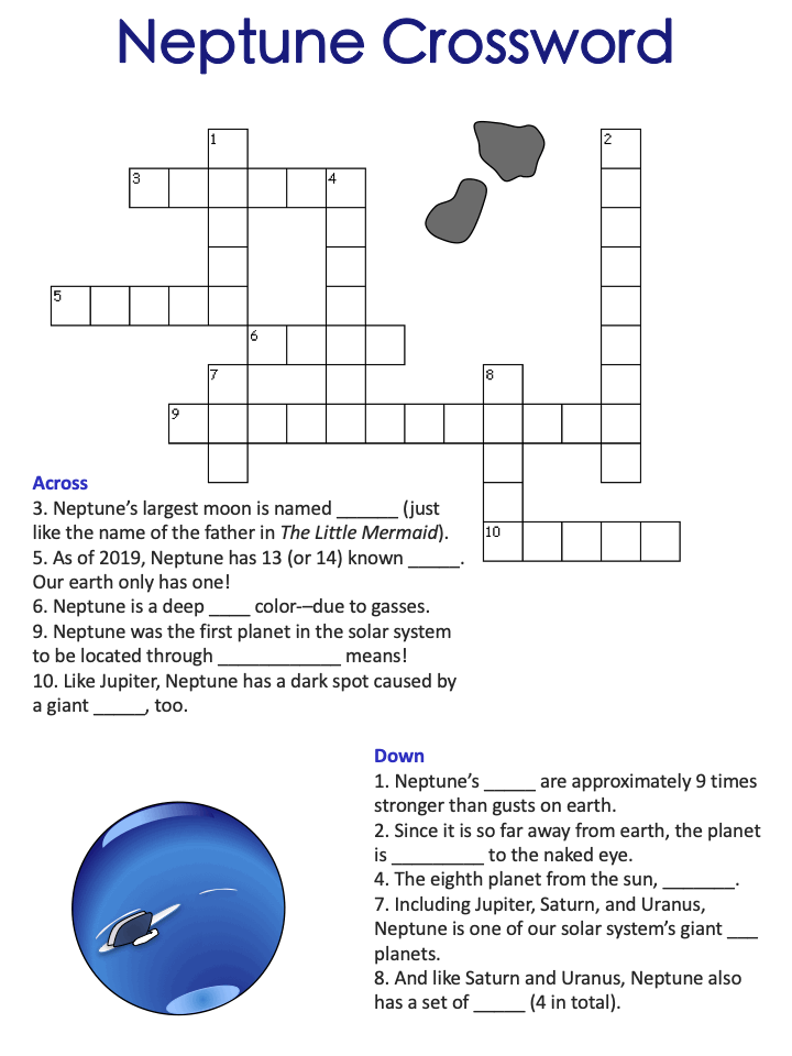 Neptune crossword puzzle