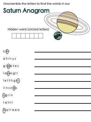 Saturn Anagram Puzzle