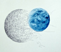 acrylic moon painting