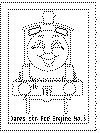 james the red engine number 5 coloring page