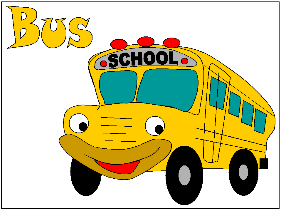 school bus colouring pages