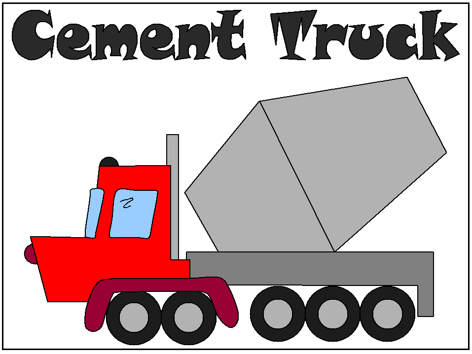 cement truck colouring pages