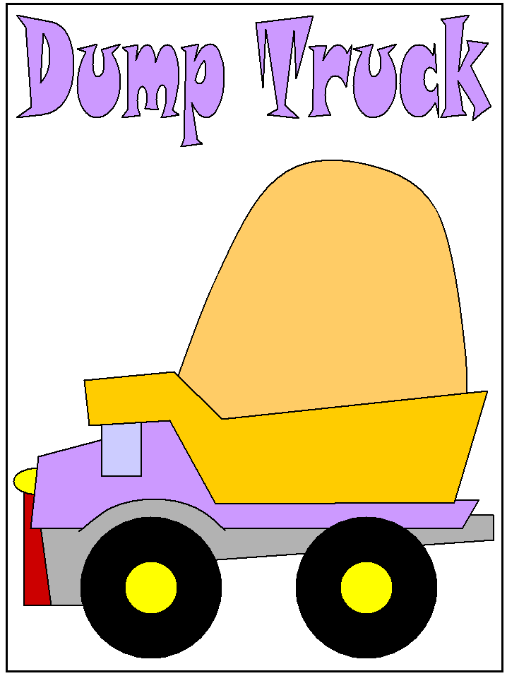 dump truck colouring pages