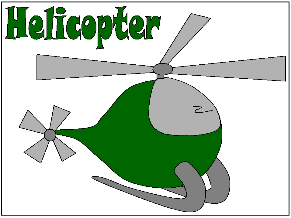 helicopter colouring pages