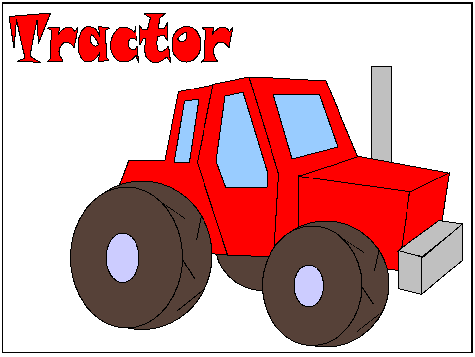 tractor colouring pages