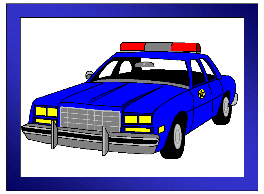 police car colouring pages