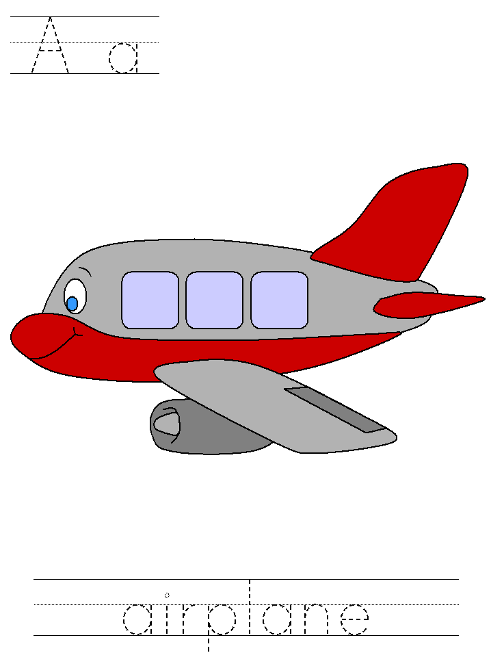 a is for airplane tracer pages