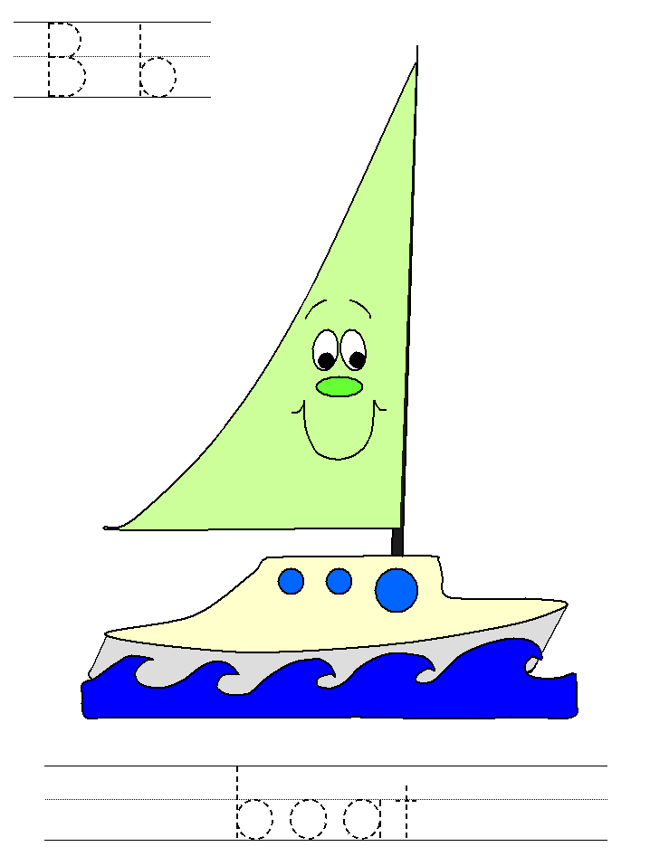 b is for boat tracer pages