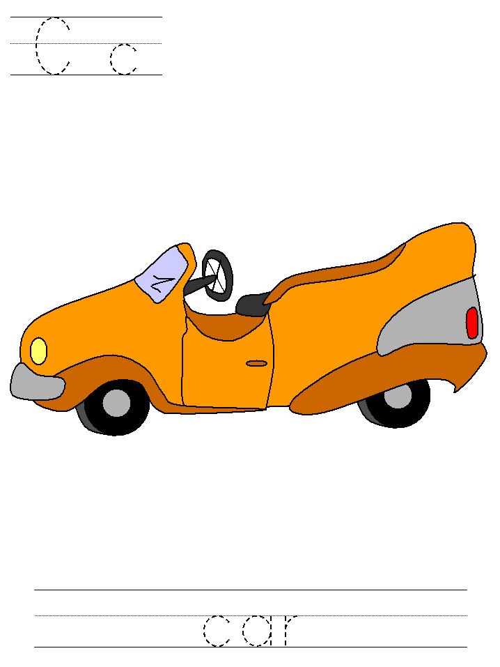 c is for car tracer pages