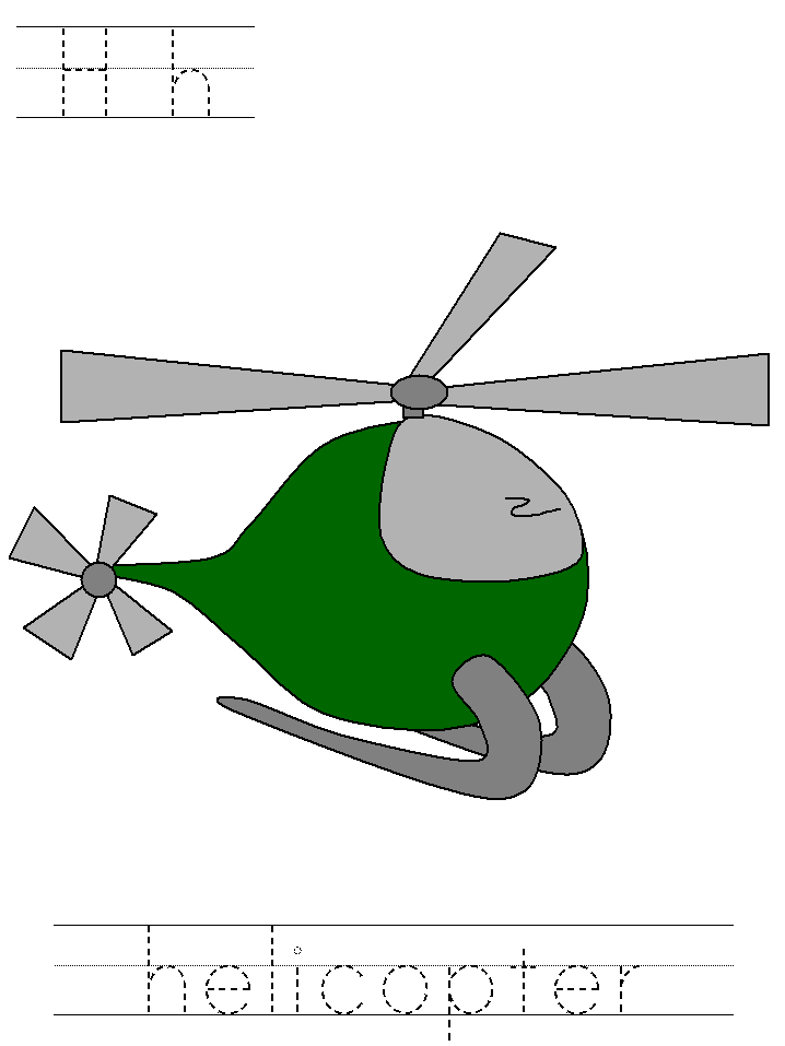 h is for helicopter tracer pages