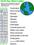 earth day word ladder
