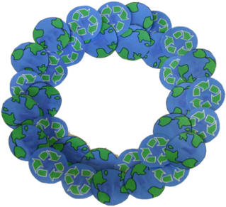 earth day paper plate wreath