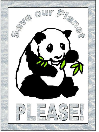 earth day panda coloring page