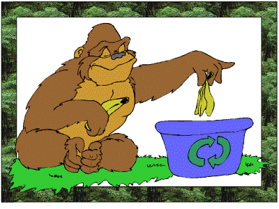 earth day gorilla coloring page