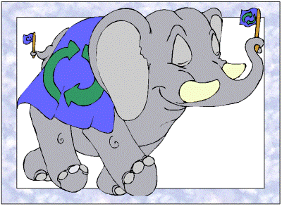 earth day elephant coloring page